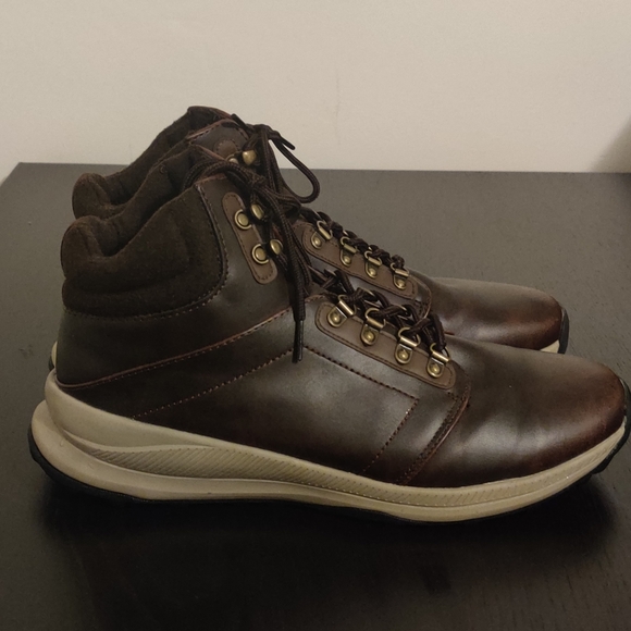 Khombu Men's Leather Memory Foam Lightweight Hiker - Picture 4 of 7